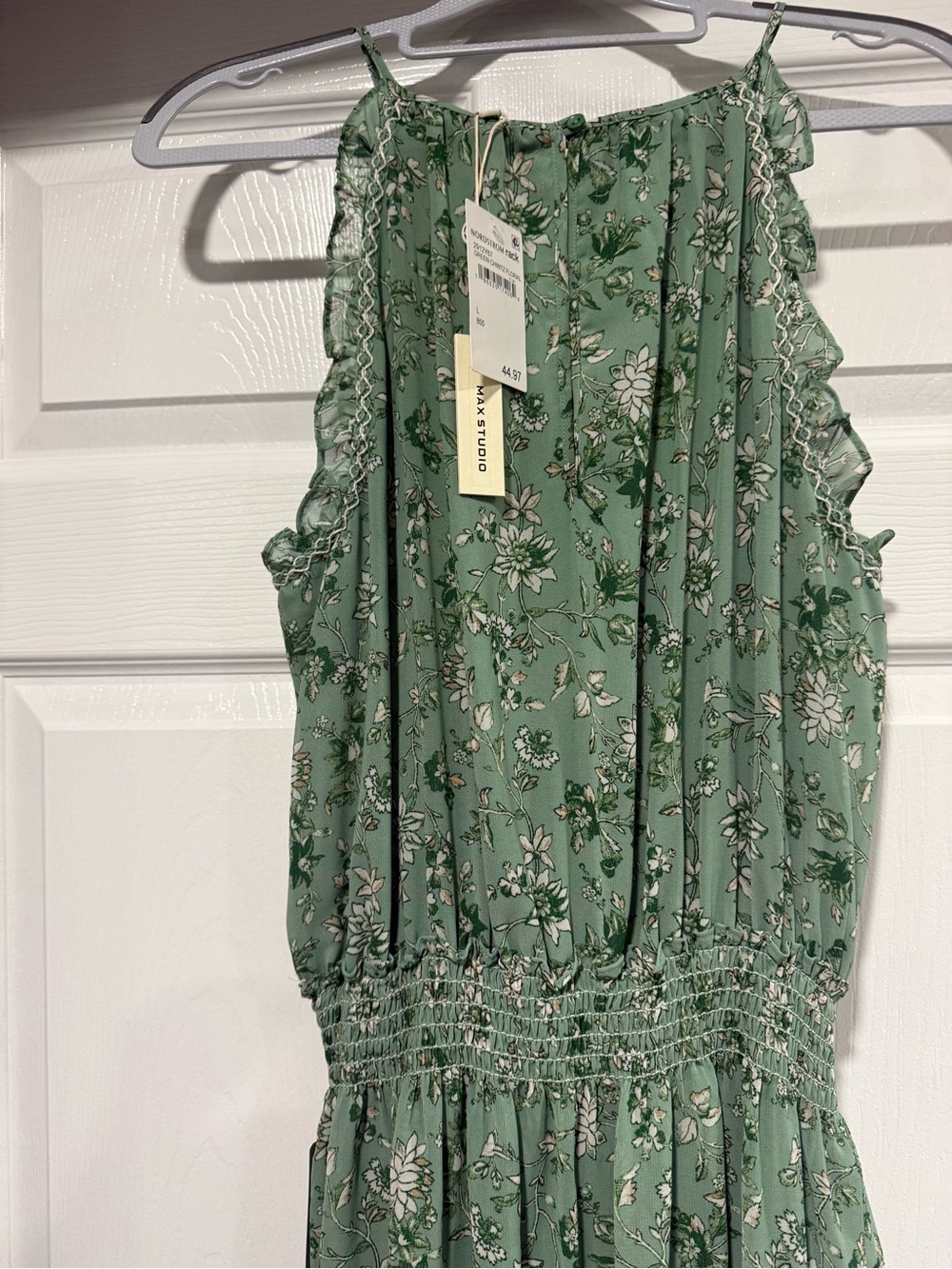 Max Studio women’s Sleeveless Green Floral Maxi Dress - Picture 4 of 5